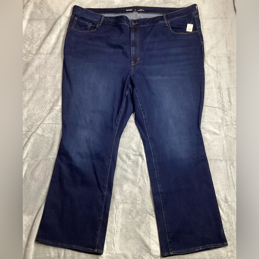 Old Navy Jeans 30 Plus Womens NWT‎ Kicker Boot Bootcut Dark Wash